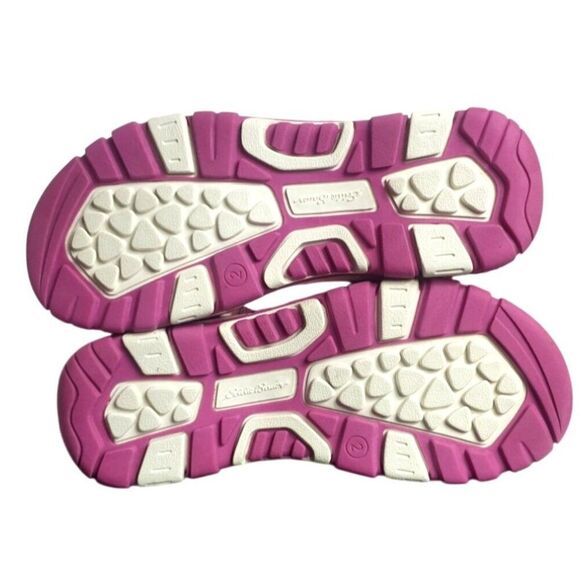 Eddie Bauer Girls Sandals Sz 2 Pink Jordan River Waves Adjustable Strappy Sporty - Picture 7 of 7